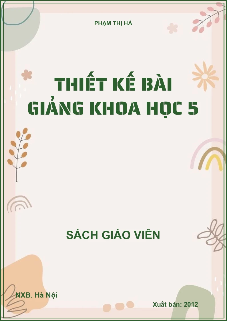 Thiết kế bài giảng khoa học 5