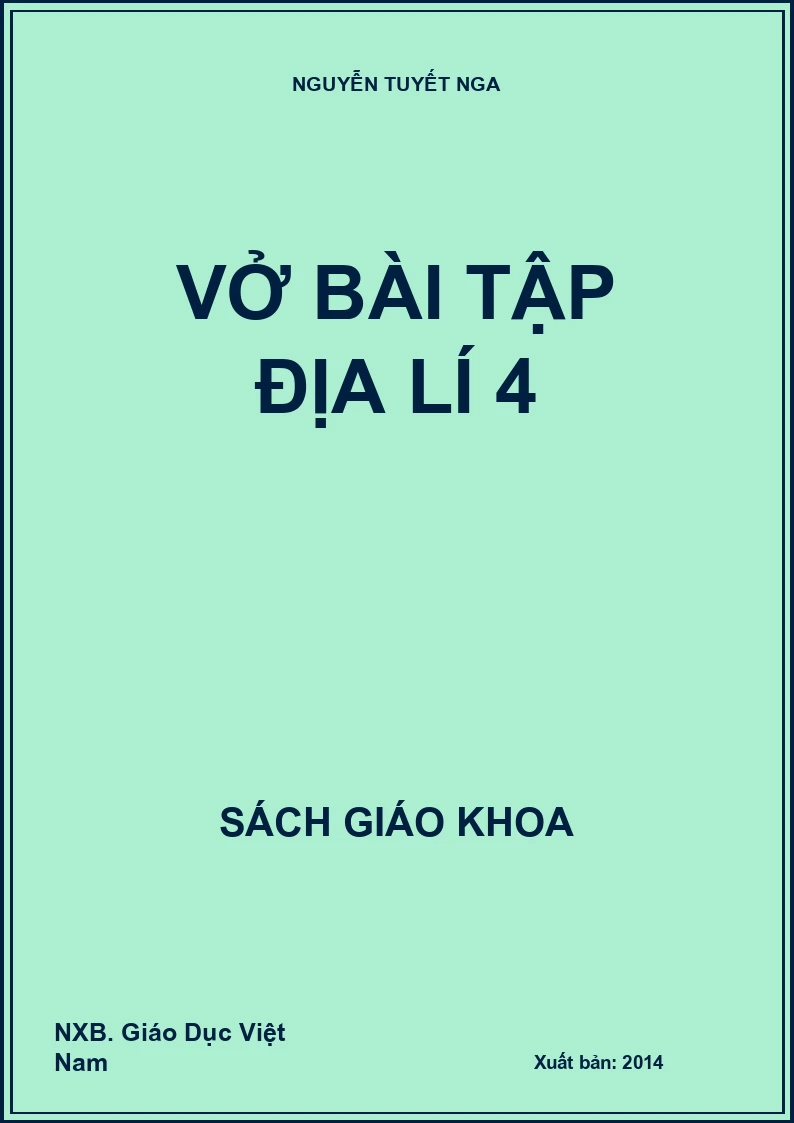 Vở bài tập địa lí 4