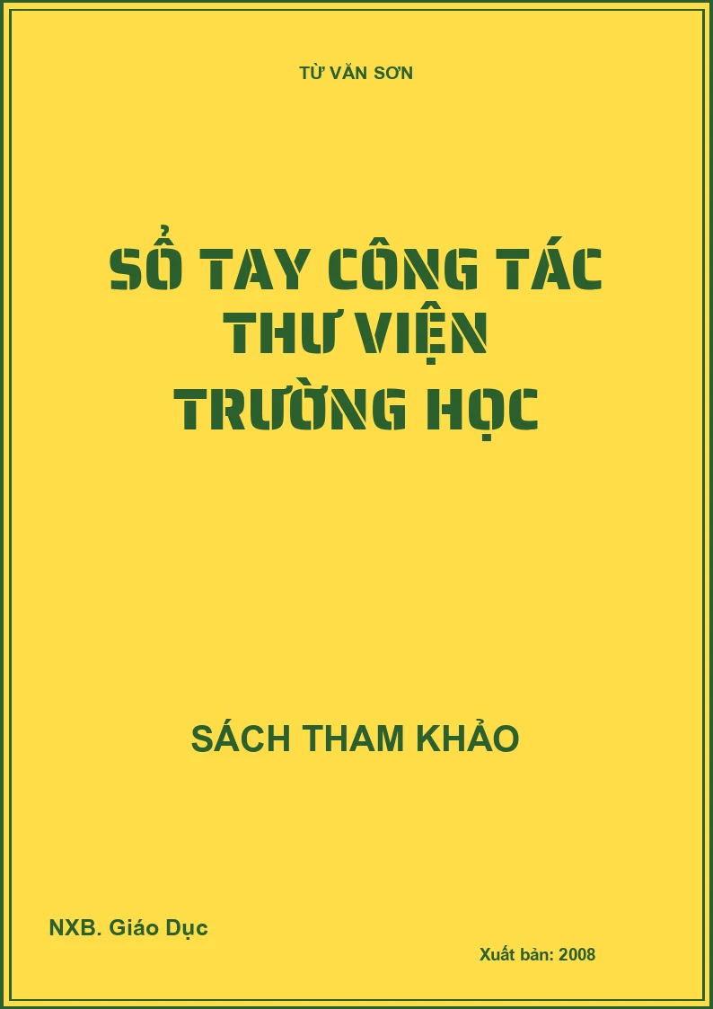 Sổ tay công tác thư viện trường học