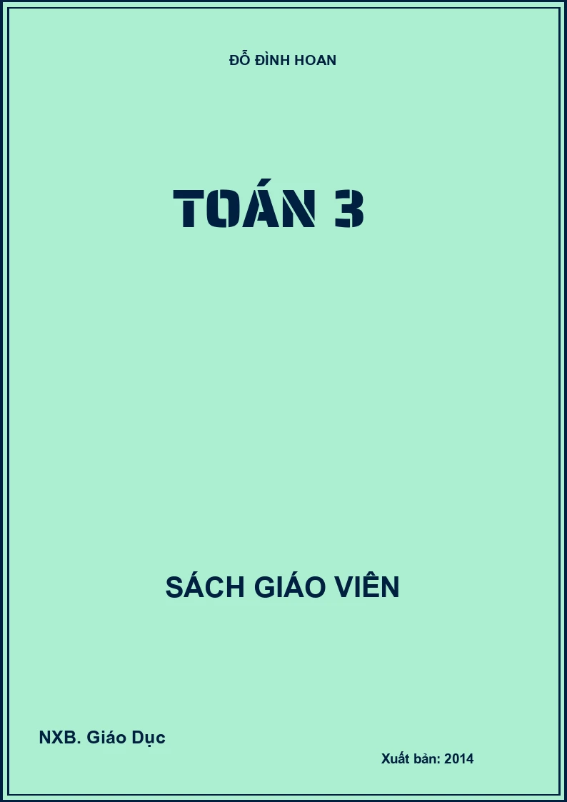 Sách giáo viên Toán 3