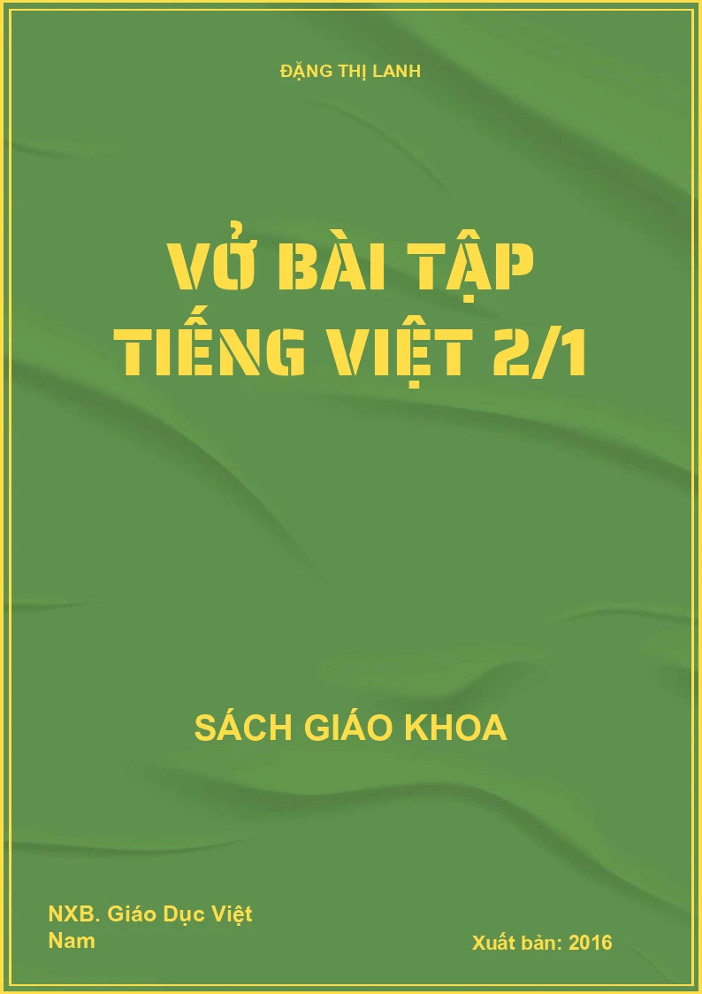 Vở bài tập Tiếng Việt 2/1