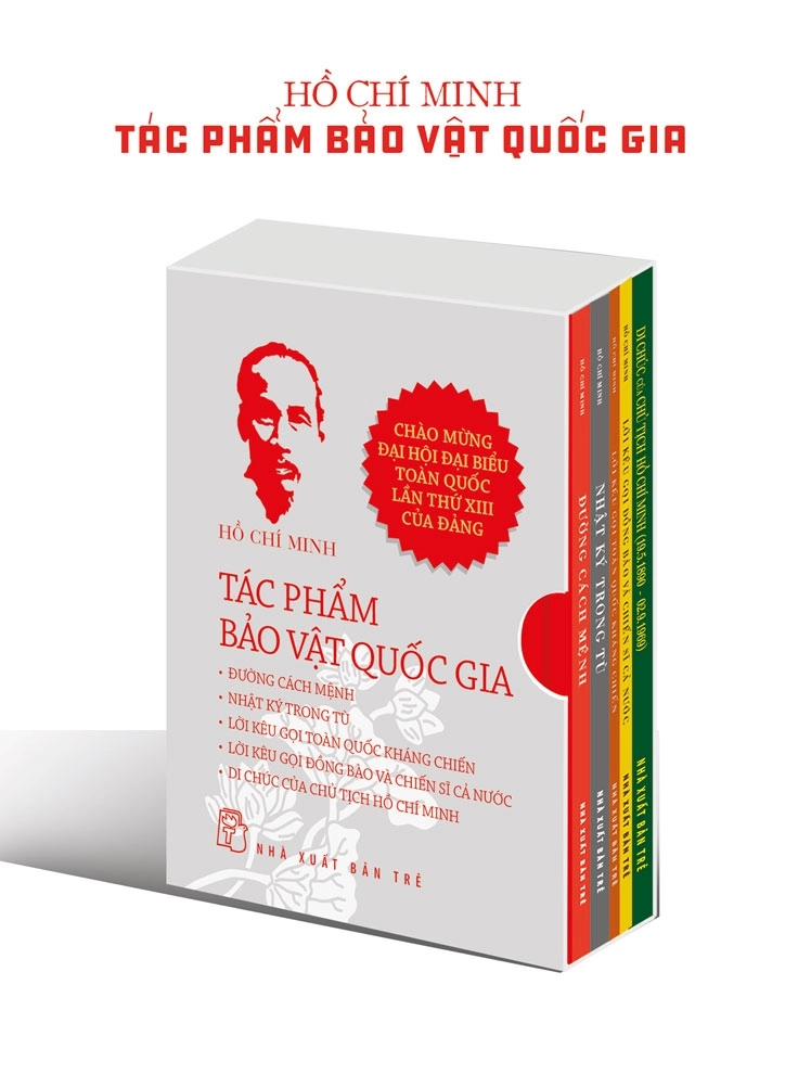 Di sản Hồ Chí Minh: Tác phẩm bảo vật Quốc gia - Hồ Chí Minh (hộp 5 cuốn)