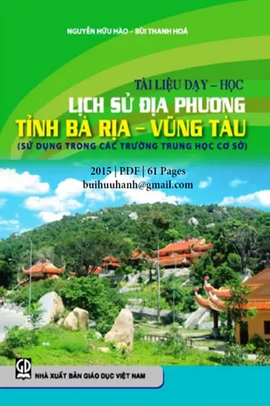 Tài liệu dạy học địa lý địa phương tỉnh Bà Rịa Vũng Tàu
