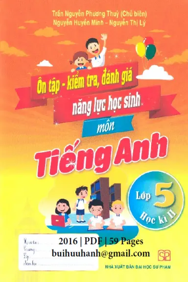 Ôn tập kiểm tra, đánh giá năng lực học sinh môn tiếng anh lớp 5 học kì II