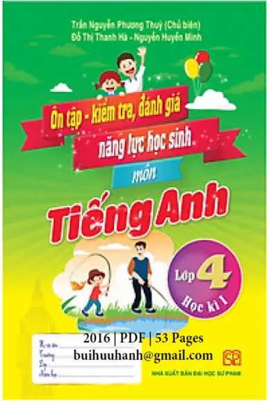 Ôn tập kiểm tra, đánh giá năng lực học sinh môn tiếng anh lớp 4 học kì I