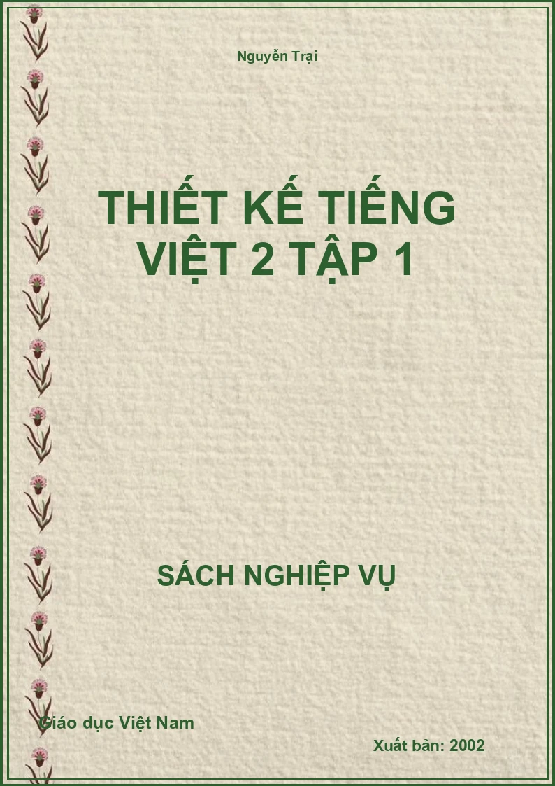 Thiết kế tiếng việt 2 tập 1