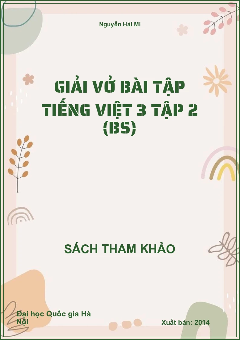 Giải vở bài tập tiếng việt 3 tập 2 (BS)