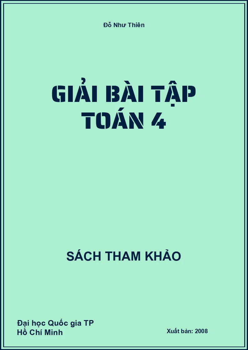 Giải bài tập toán 4