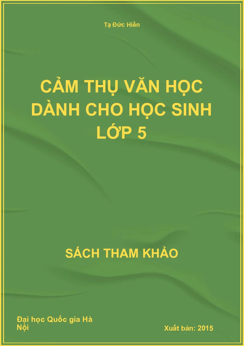 Cảm thụ văn học dành cho học sinh lớp 5