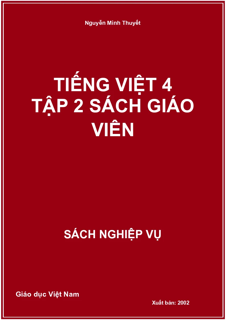 Tiếng Việt 4 tập 2 sách giáo viên