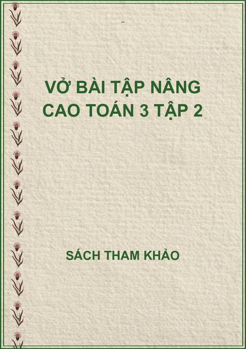 Vở bài tập nâng cao toán 3 tập 2