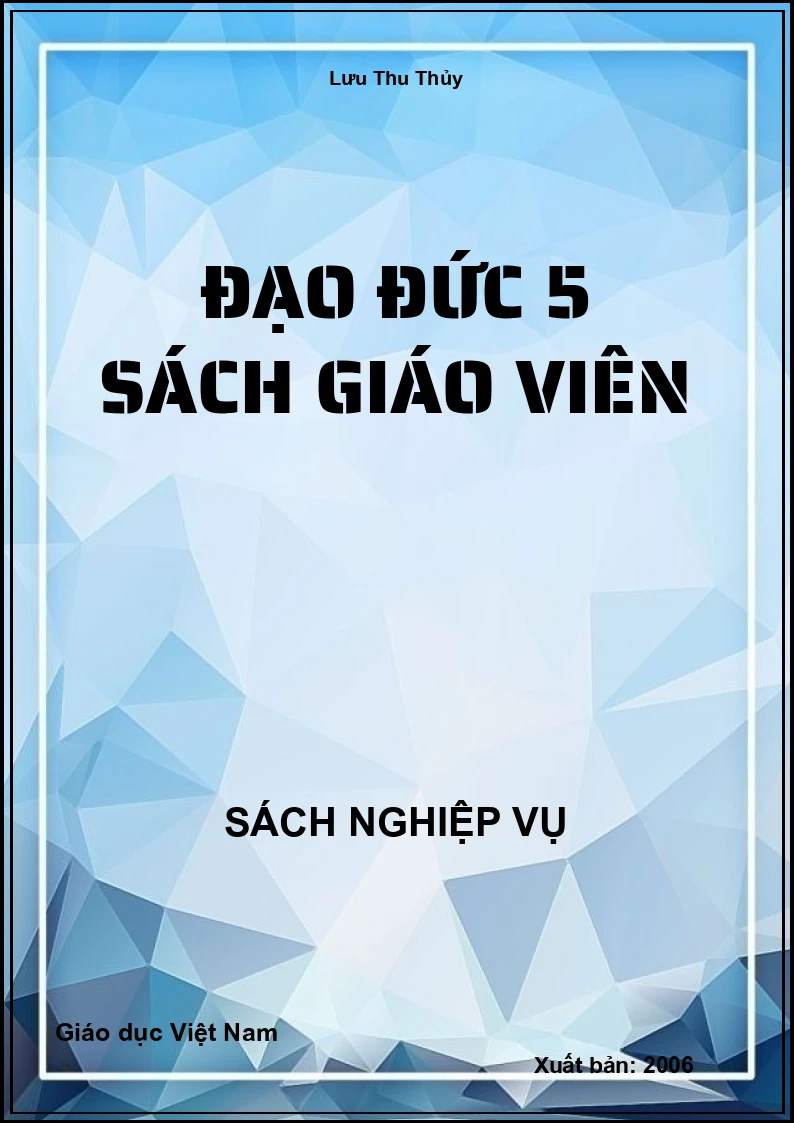 Đạo Đức 5 sách giáo viên