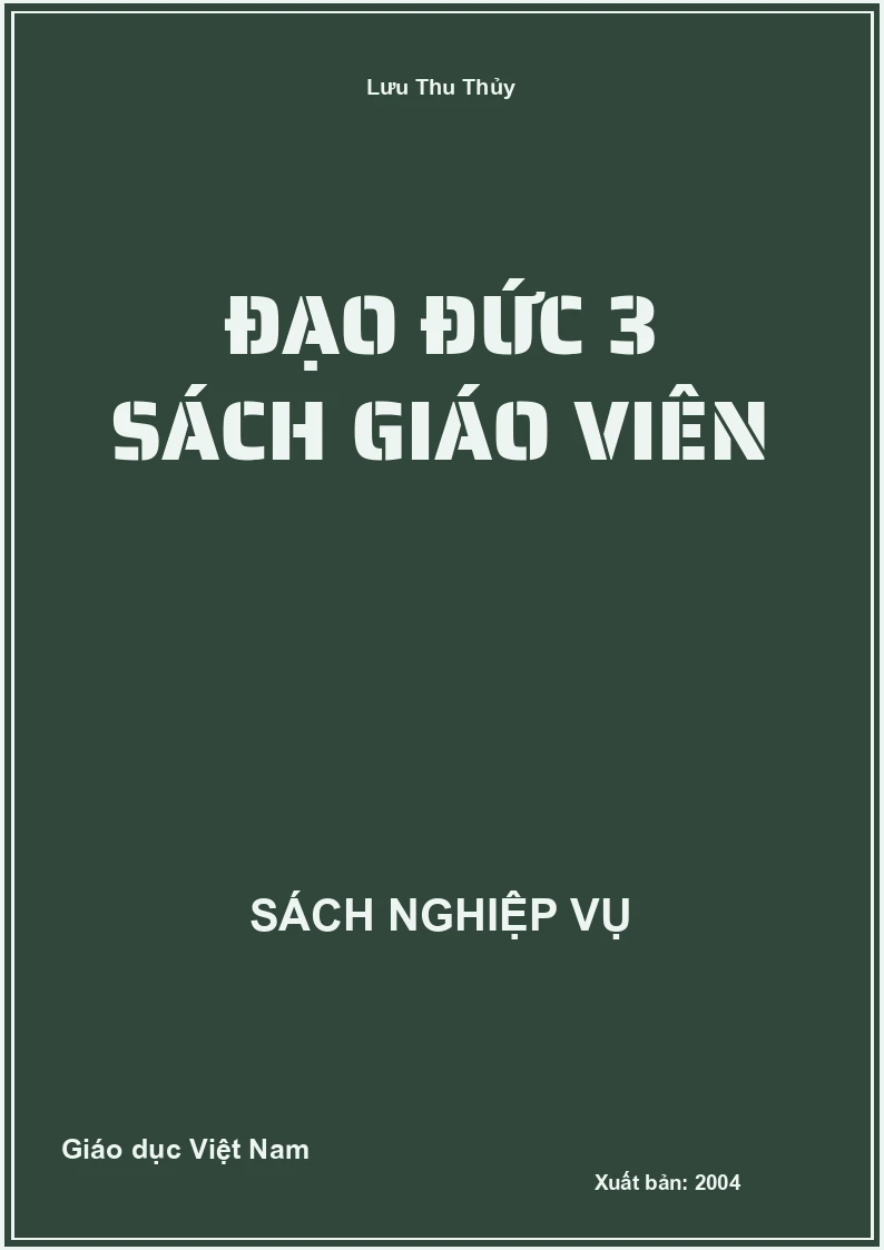 Đạo Đức 3 sách giáo viên