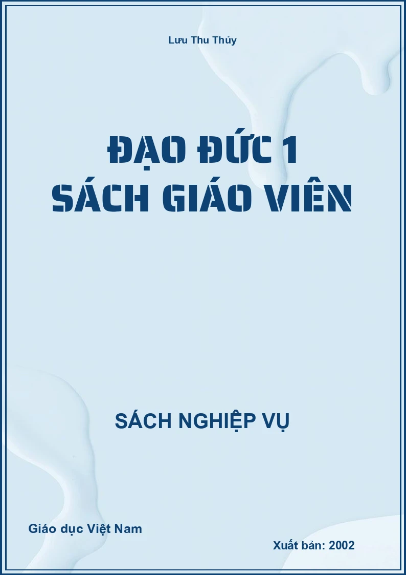 Đạo Đức 1 sách giáo viên