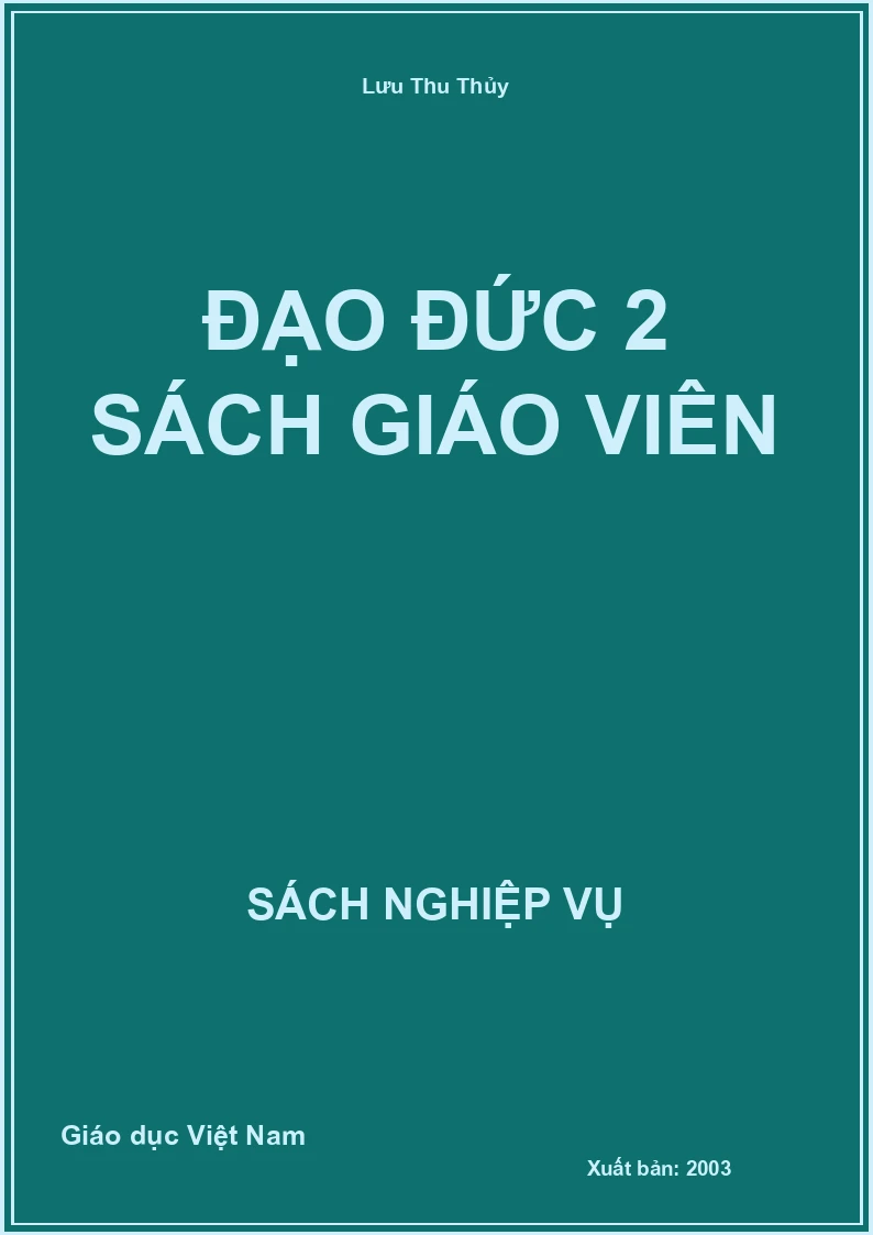 Đạo Đức 2 sách giáo viên