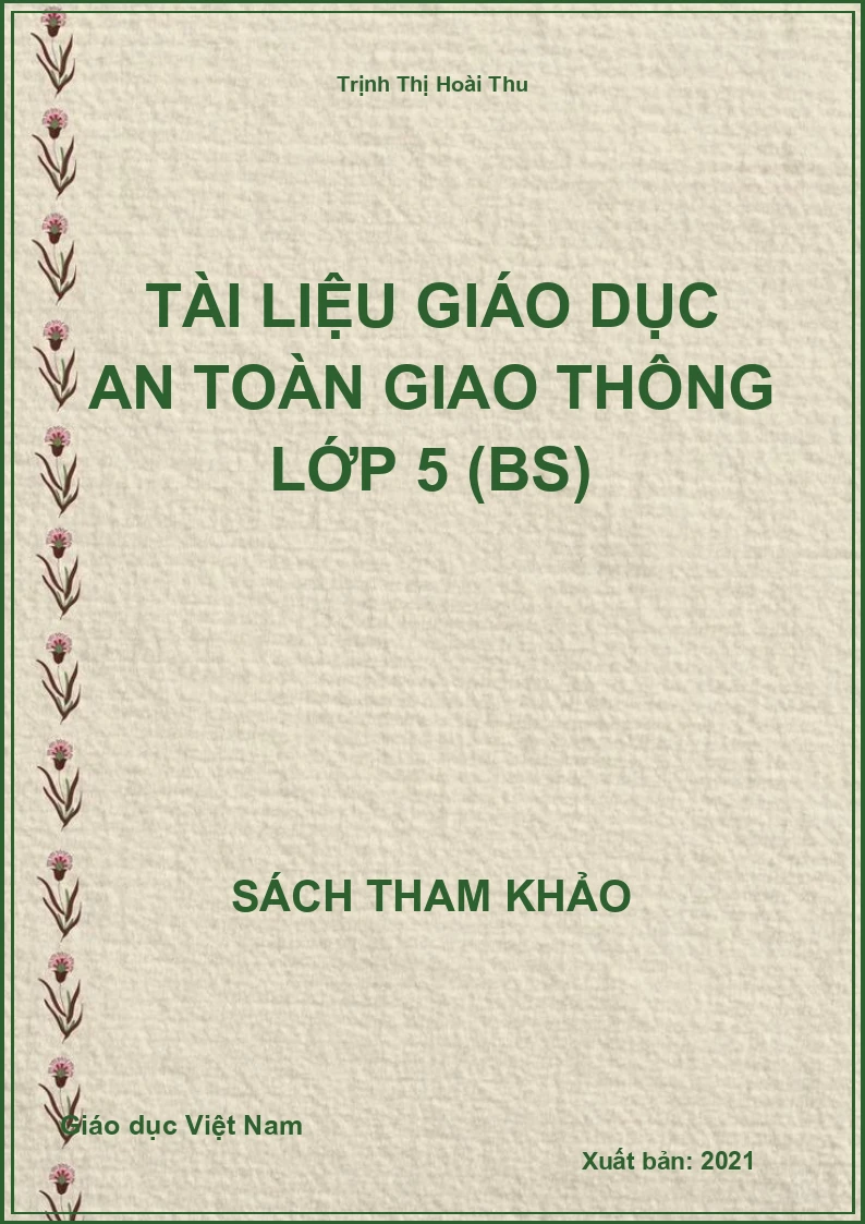 Tài liệu giáo dục an toàn giao thông lớp 5 (BS)