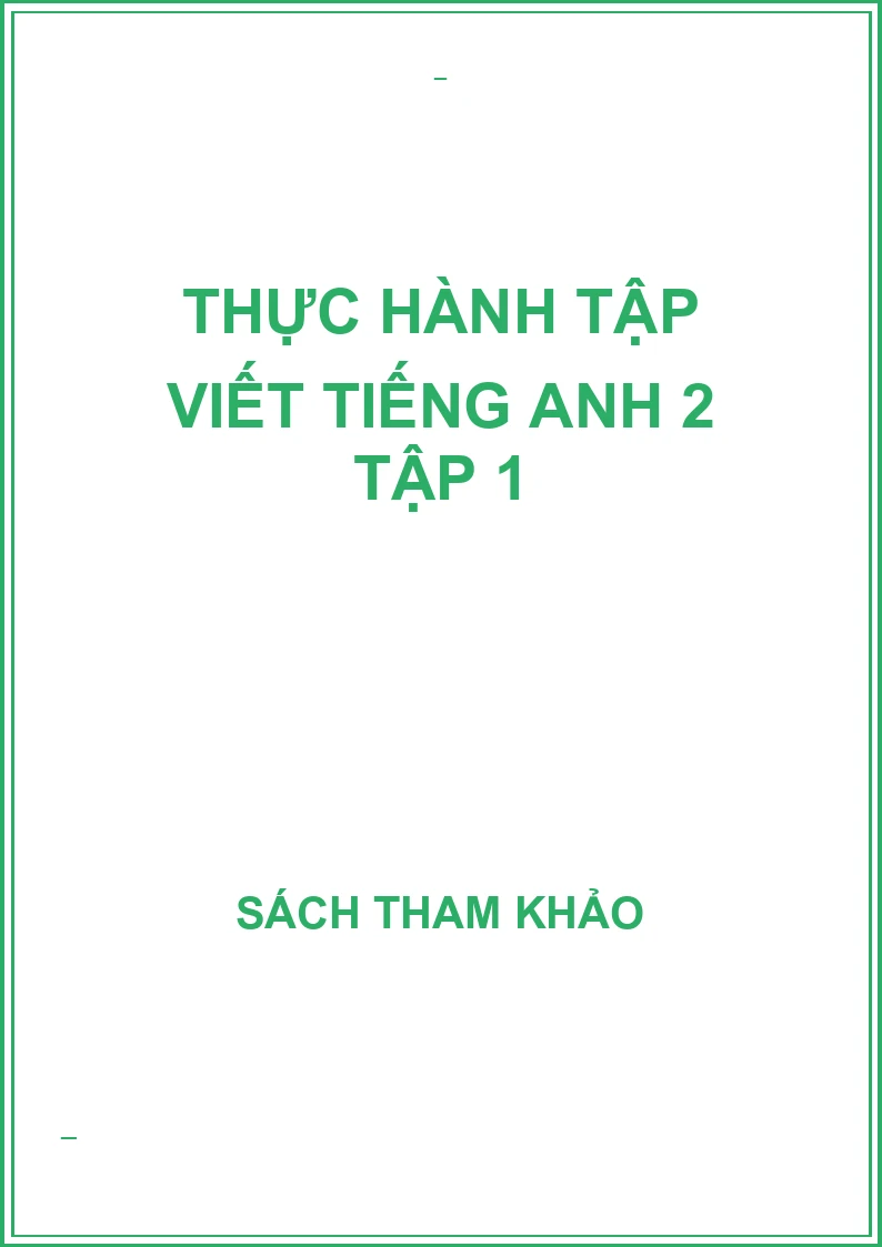 Thực hành tập viết tiếng anh 2 tập 1
