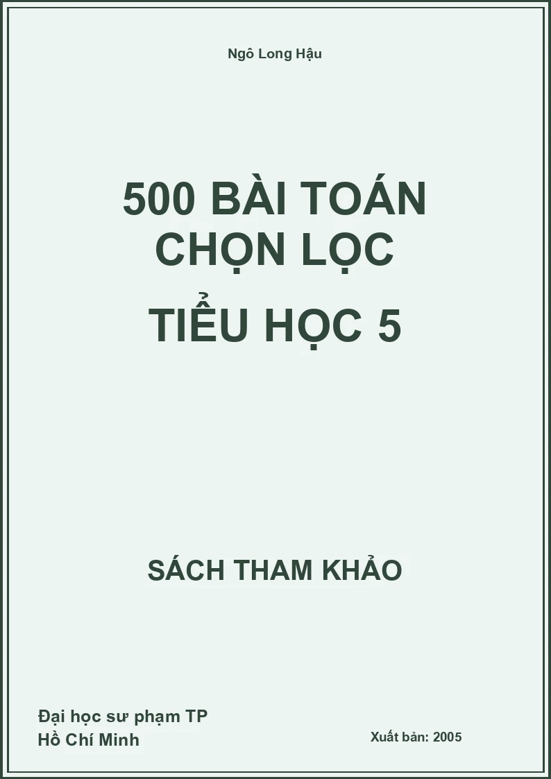 500 bài toán chọn lọc tiểu học 5