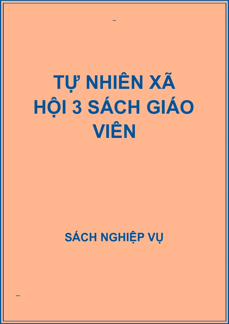 Tự nhiên xã hội 3 sách giáo viên