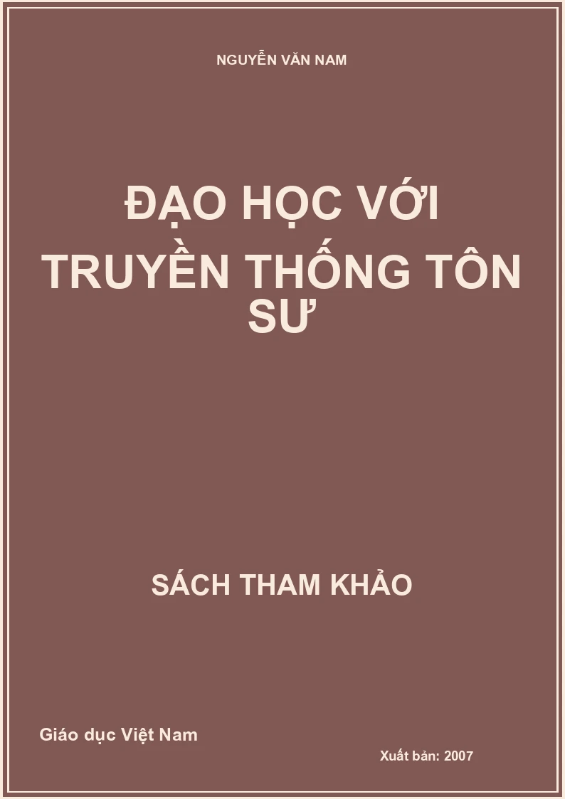 Đạo học với truyền thống tôn sư