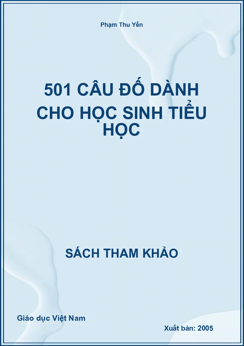 501 câu đố dành cho học sinh tiểu học