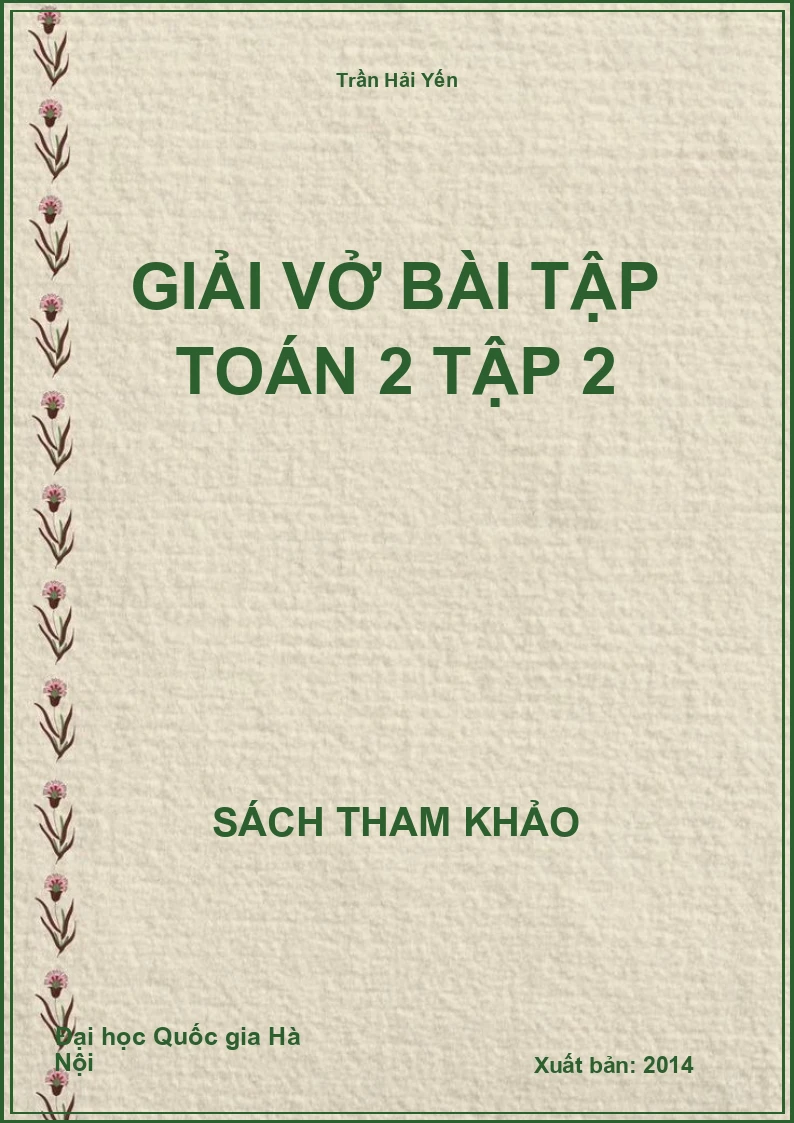 Giải vở bài tập toán 2 tập 2