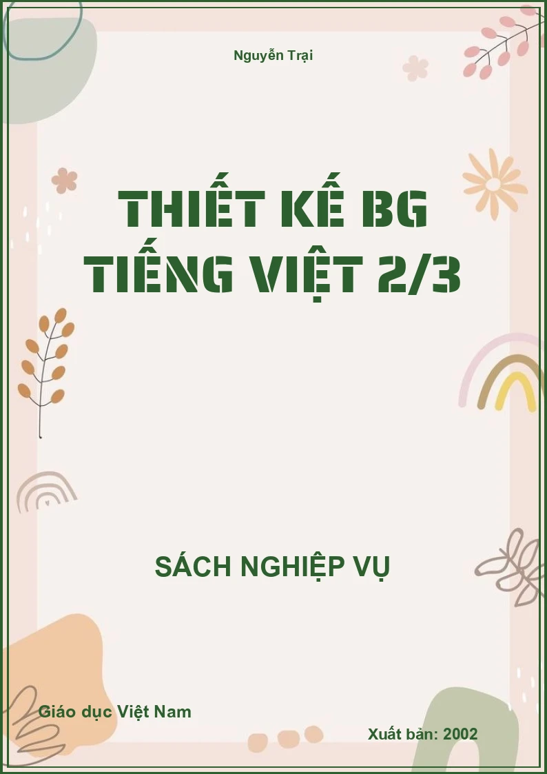 Thiết Kế BG Tiếng Việt 2/3