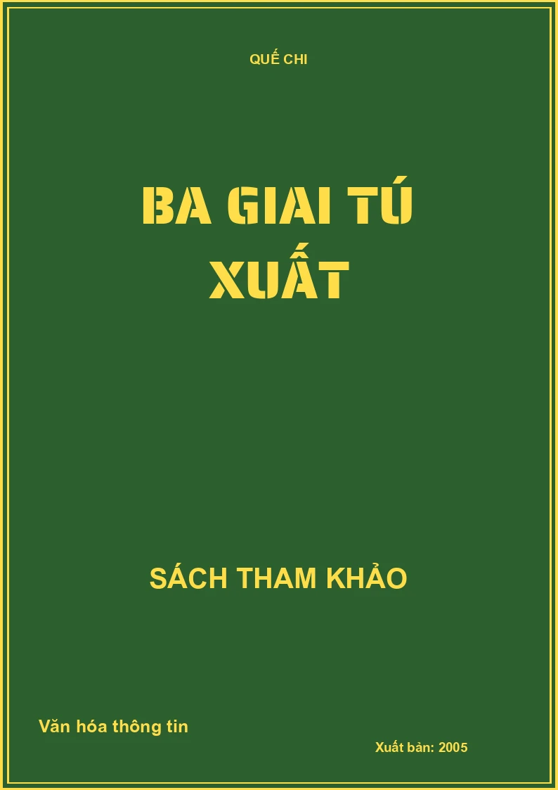 Ba giai tú xuất