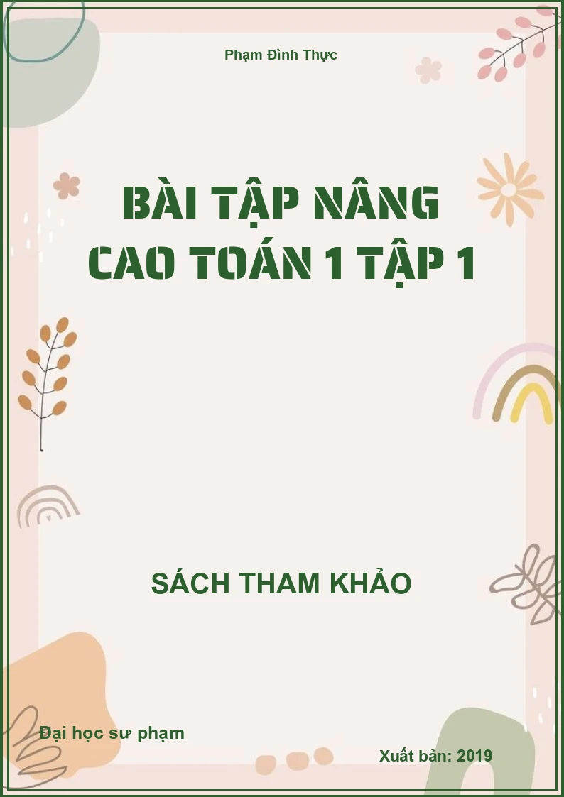 Bài tập nâng cao toán 1 tập 1