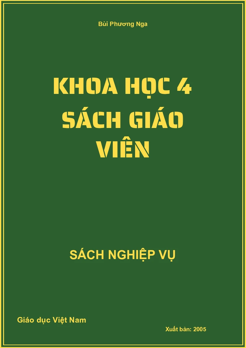 Khoa Học 4 sách giáo viên