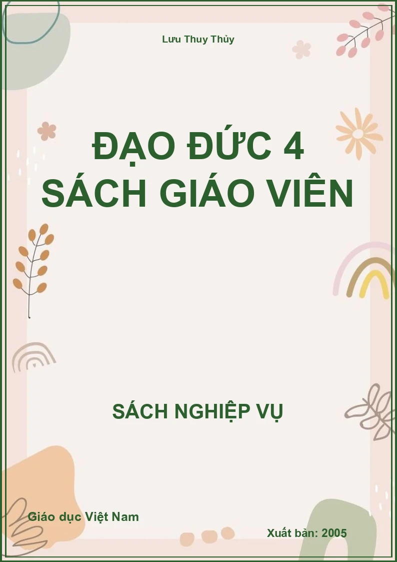 Đạo Đức 4 sách giáo viên