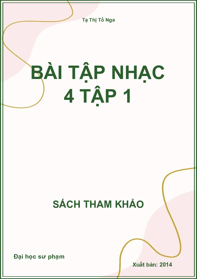 Bài tập nhạc 4 tập 1