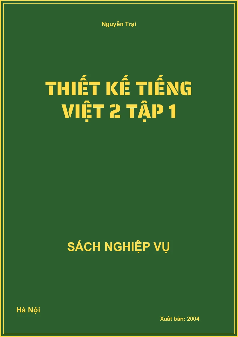 Thiết kế tiếng việt 2 tập 1