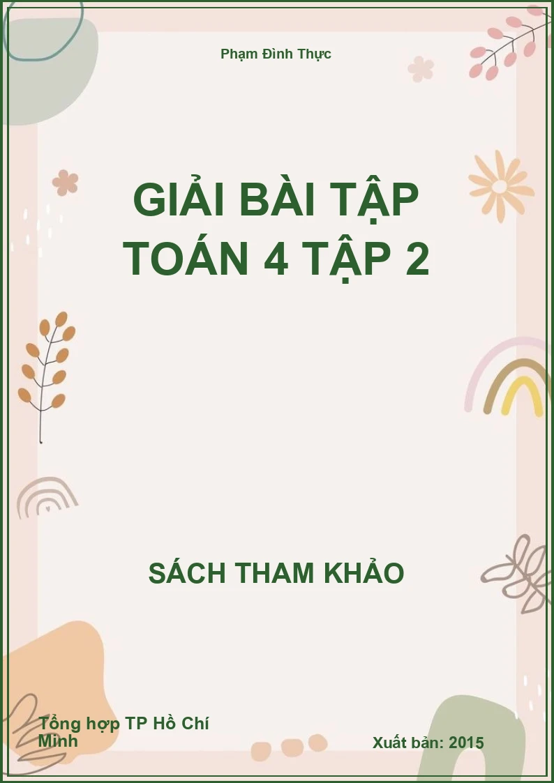 Giải bài tập toán 4 tập 2
