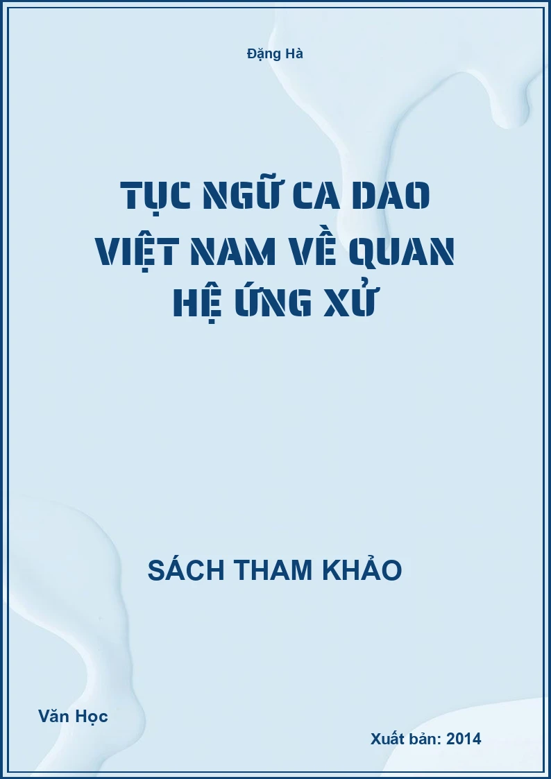 Tục ngữ ca dao Việt Nam về quan hệ ứng xử