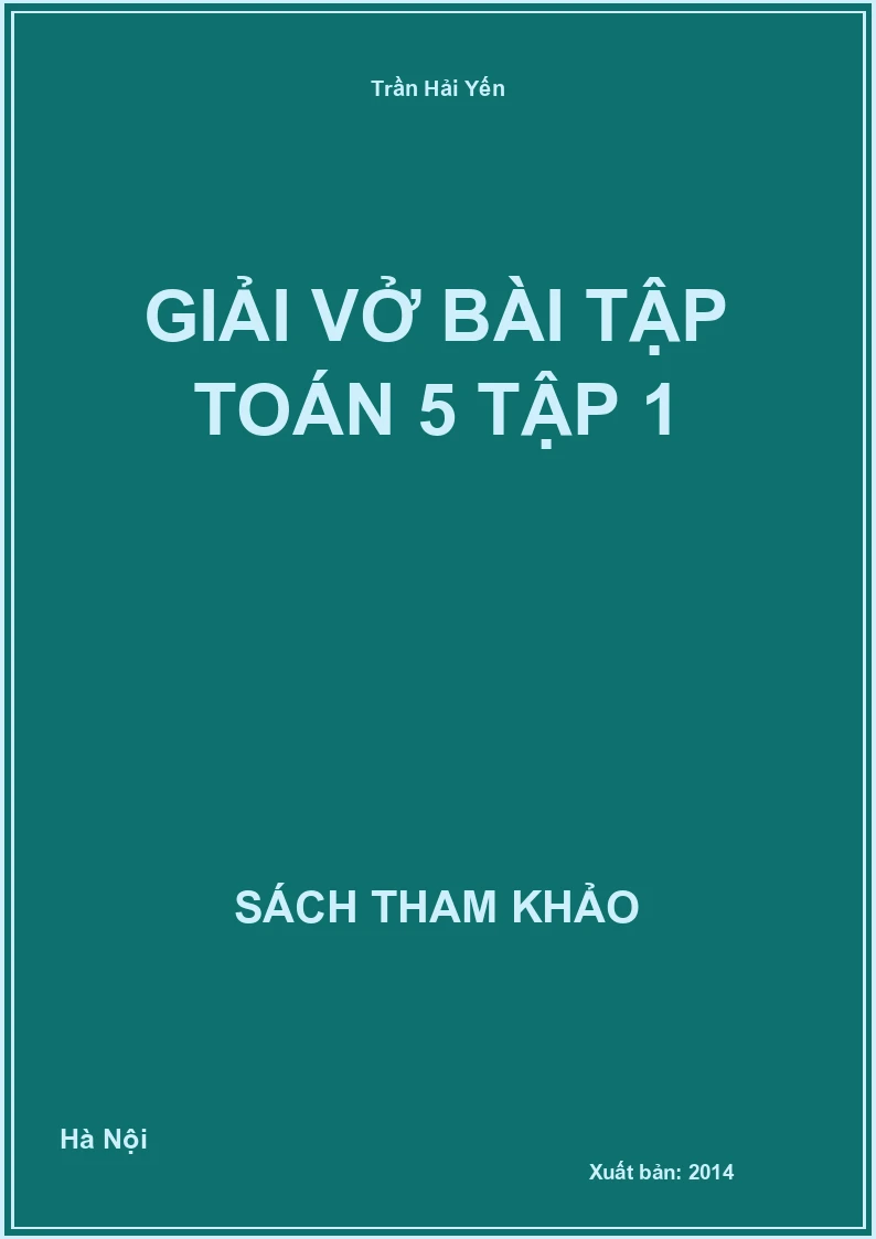 Giải vở bài tập toán 5 tập 1