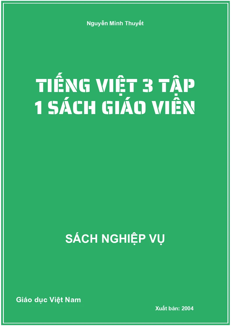 Tiếng Việt 3 tập 1 sách giáo viên
