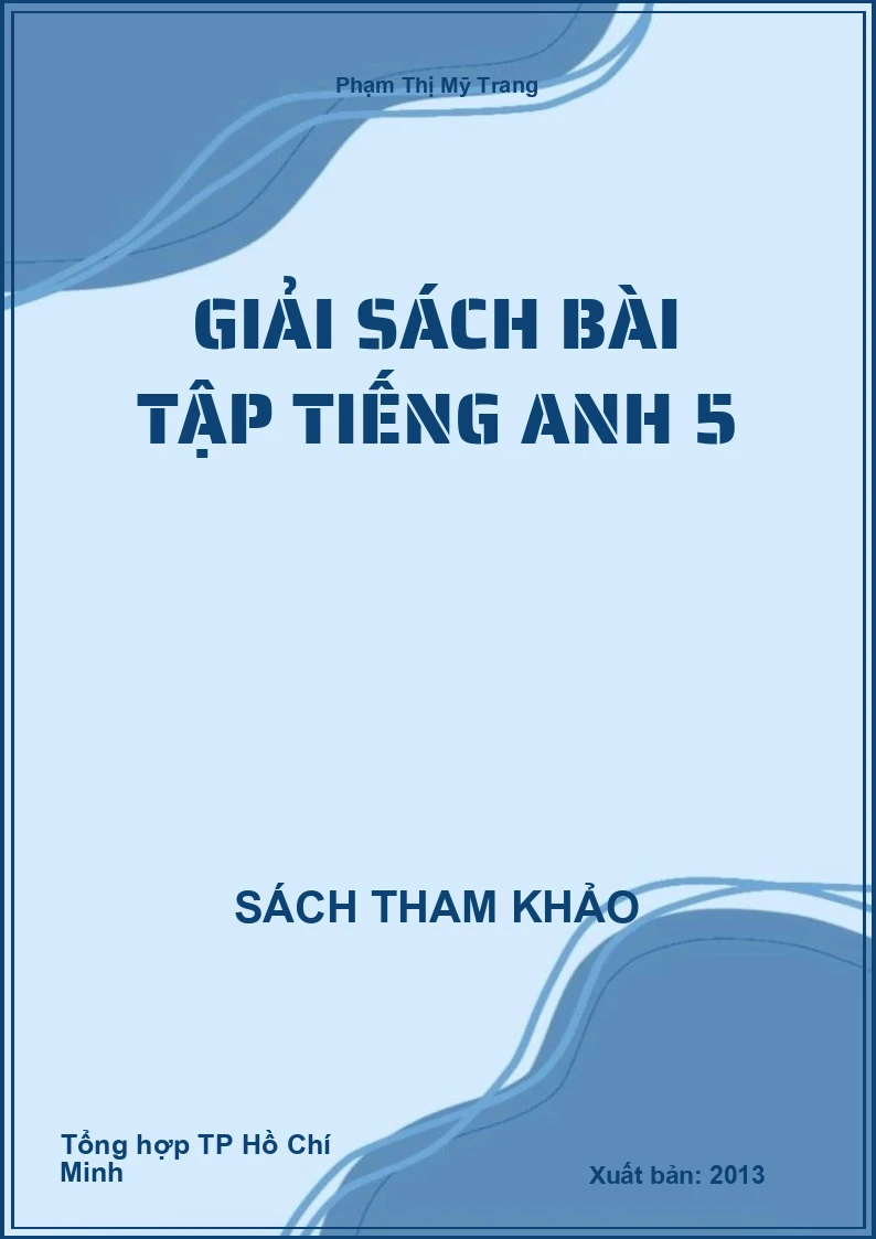 Giải sách bài tập tiếng anh 5