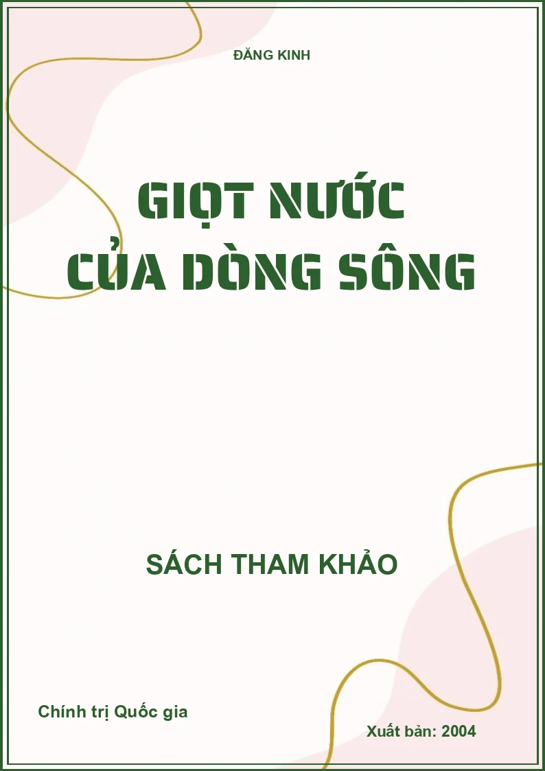 Giọt nước của dòng sông