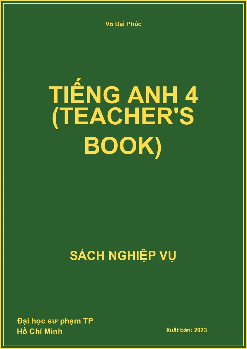 Tiếng anh 4 (Teacher's Book)