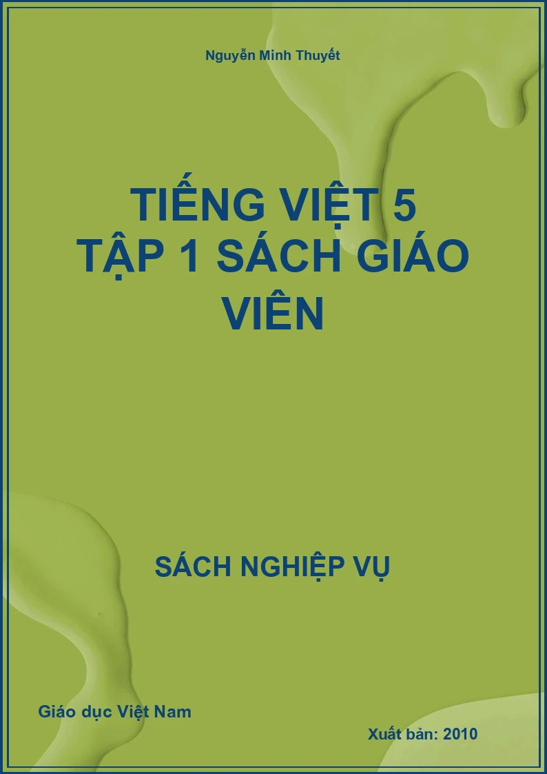 Tiếng Việt 5 tập 1 sách giáo viên