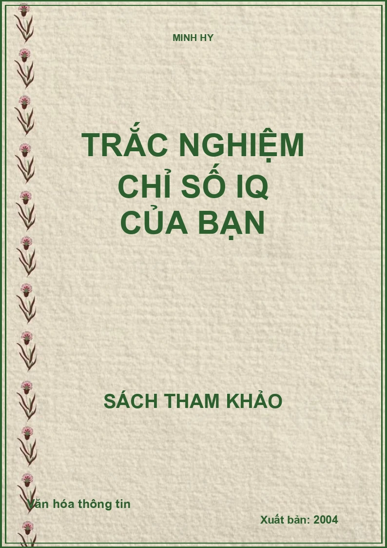 Trắc nghiệm chỉ số IQ của bạn