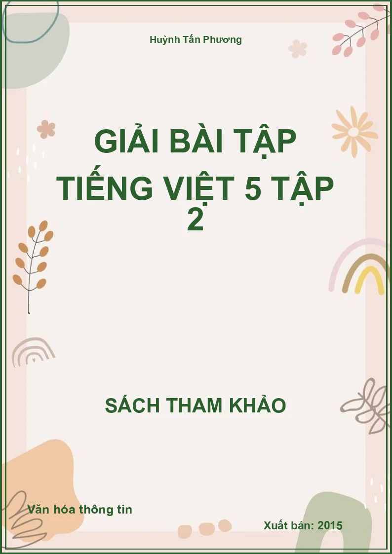Giải bài tập tiếng việt 5 tập 2