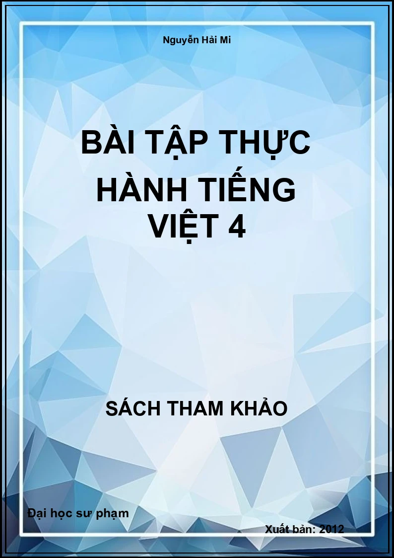 Bài tập thực hành tiếng việt 4
