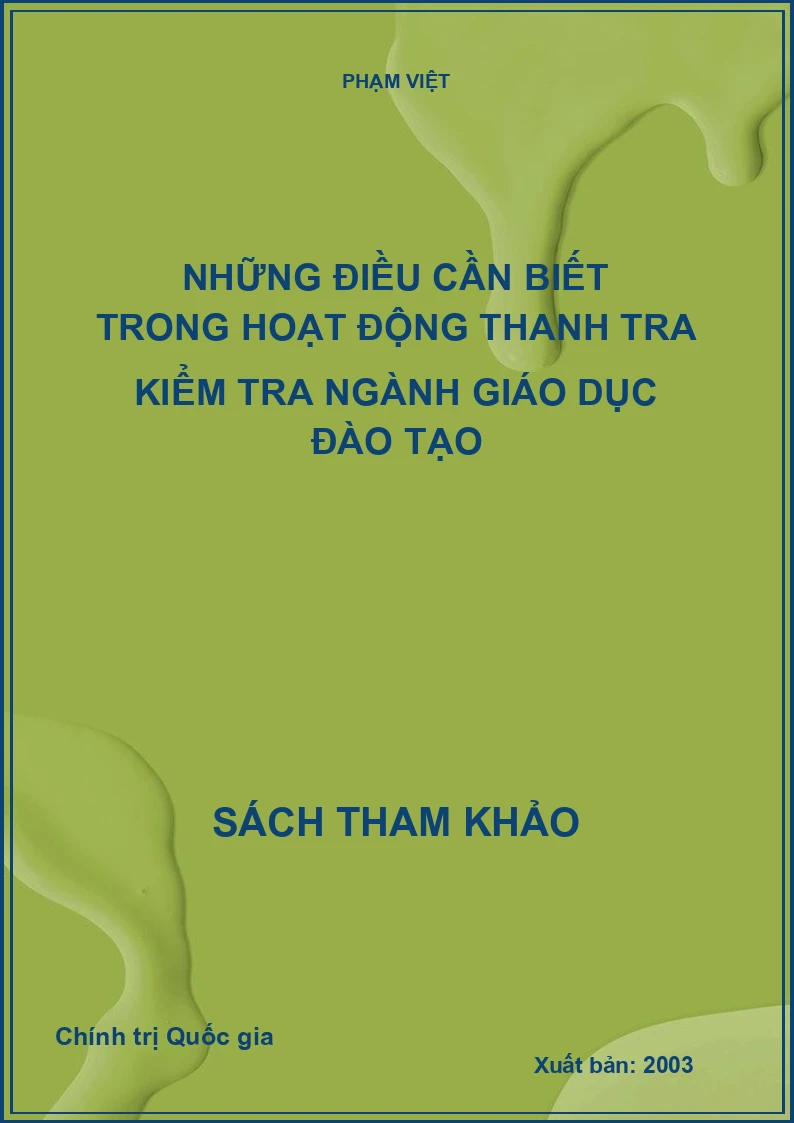Những điều cần biết trong hoạt động thanh tra kiểm tra ngành giáo dục đào tạo