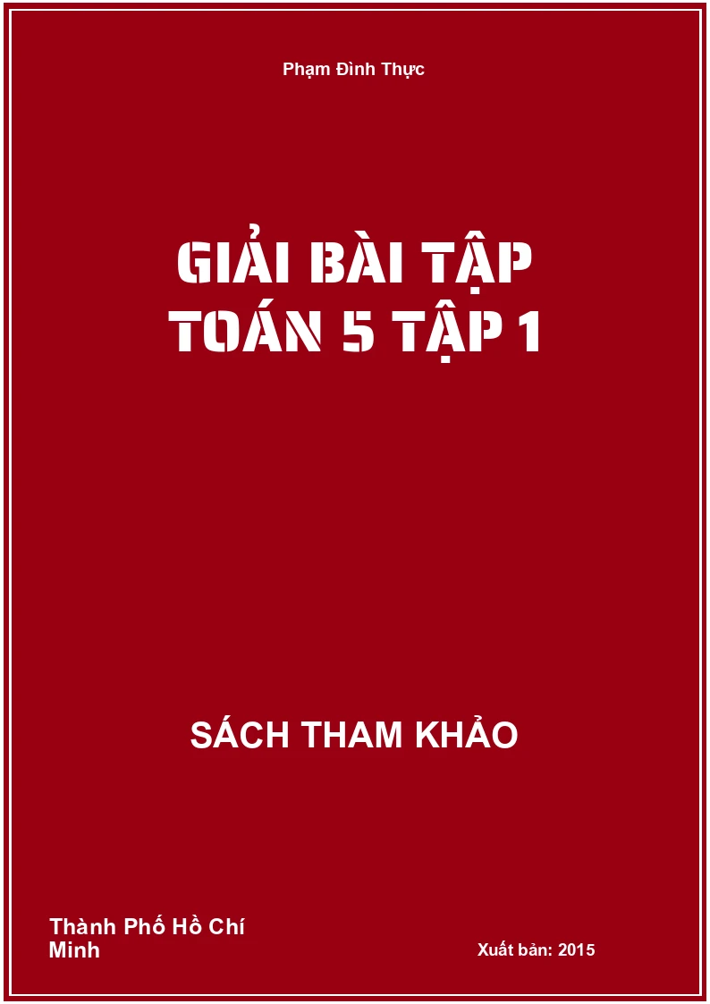 Giải bài tập toán 5 tập 1
