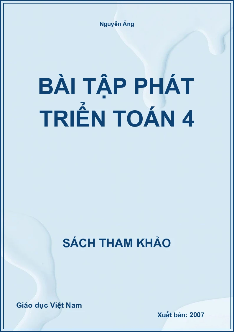 Bài tập phát triển toán 4