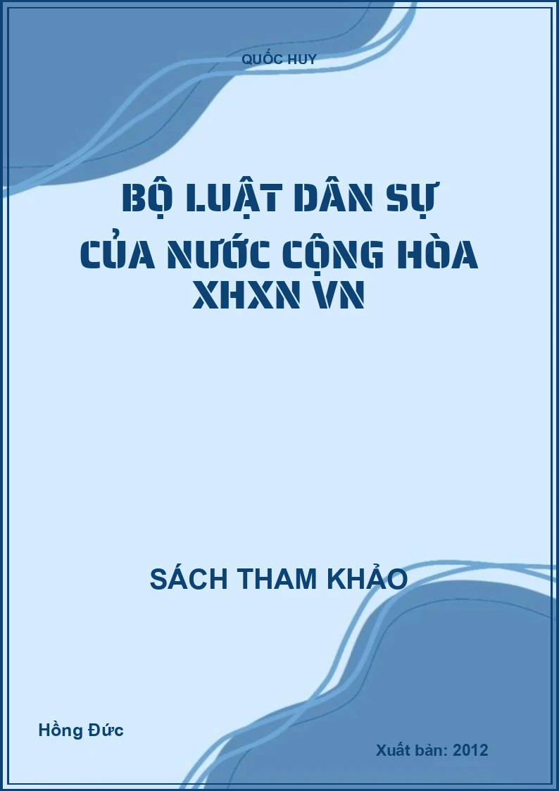 Bộ luật dân sự của nước Cộng hòa XHXN VN