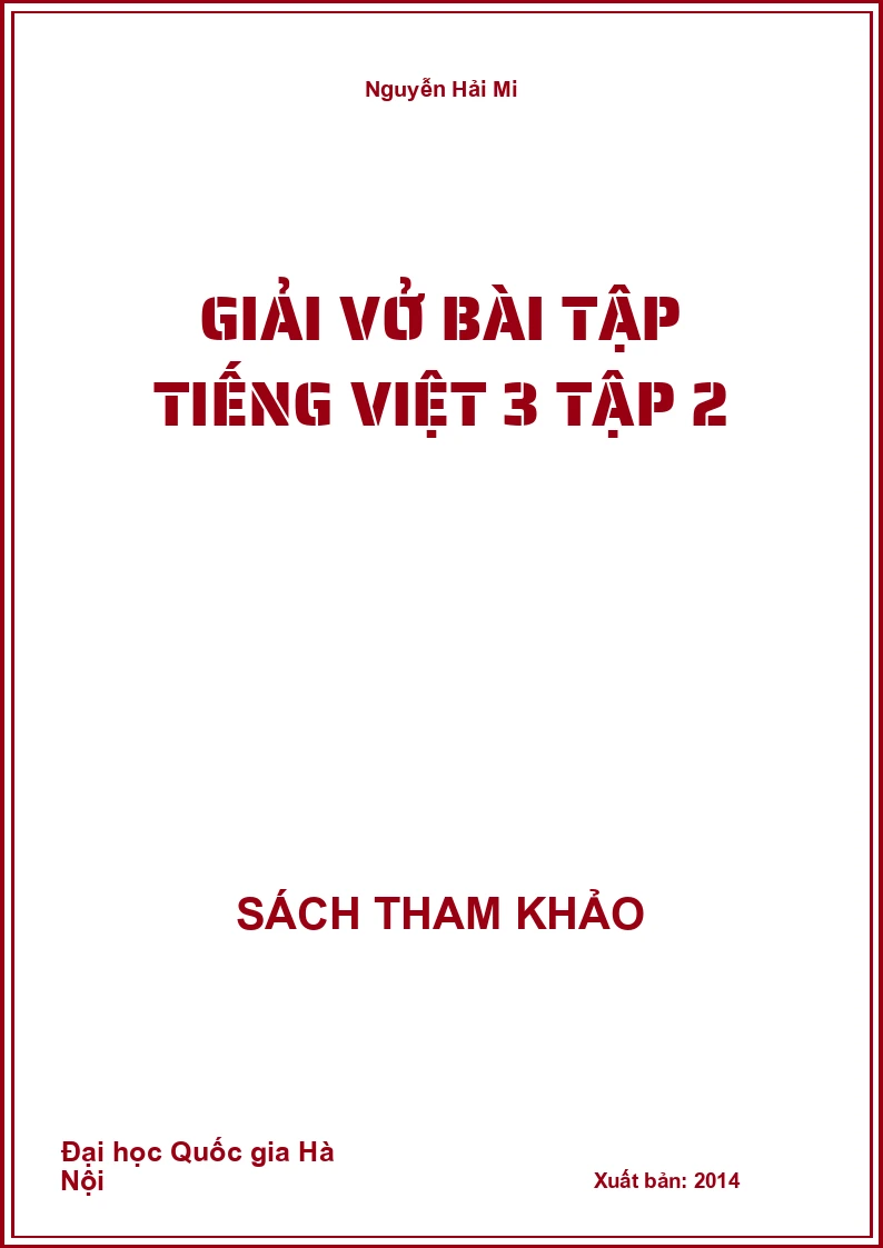 Giải vở bài tập tiếng việt 3 tập 2