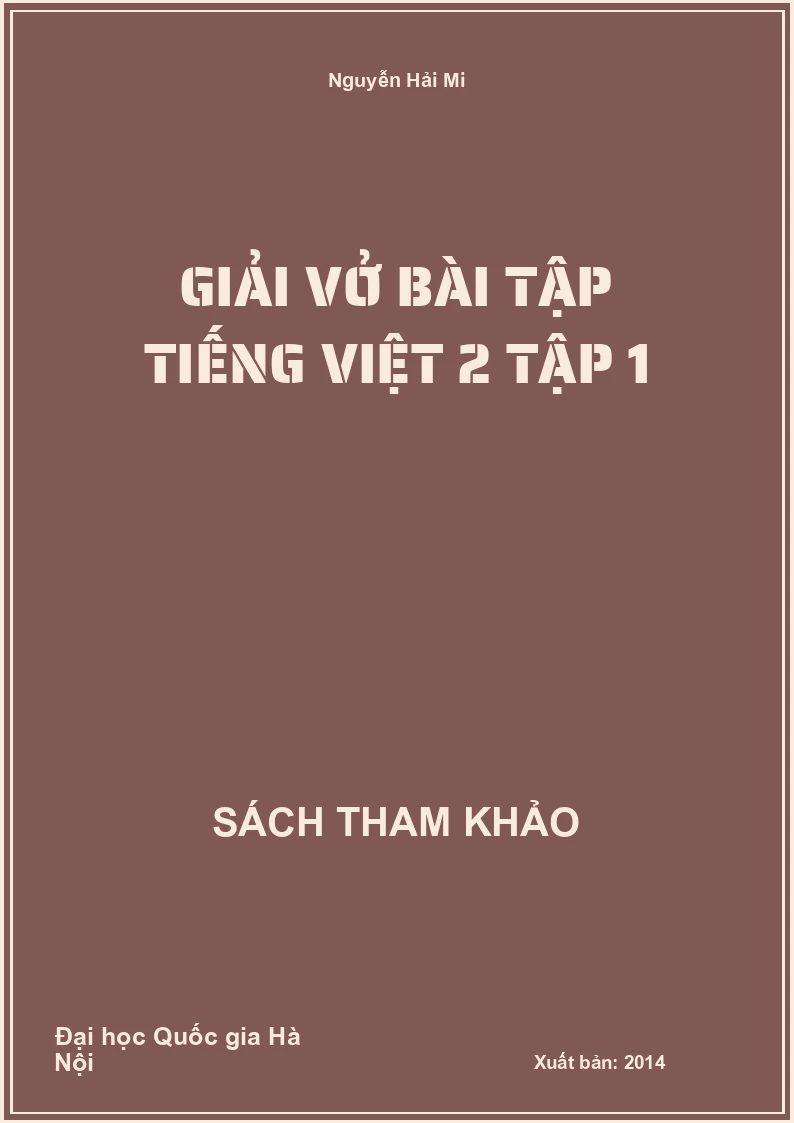 Giải vở bài tập tiếng việt 2 tập 1